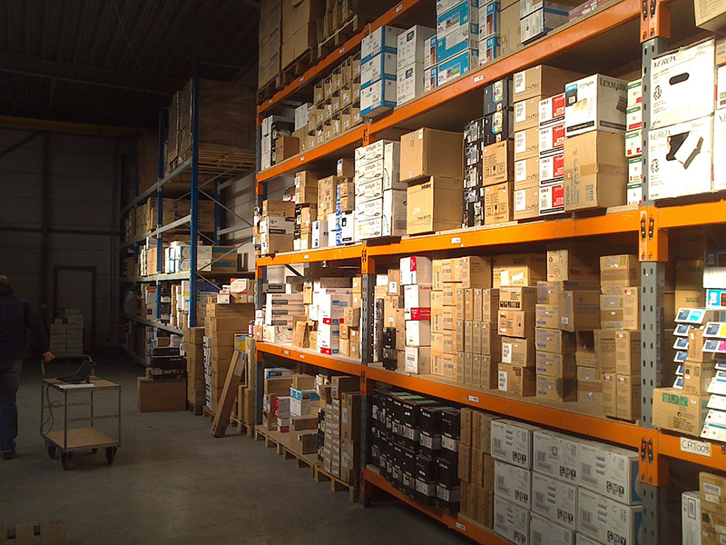 This is an actual photo of our Wommelgem, Belgium warehouse facility